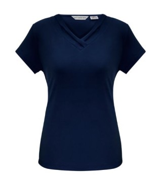 Womens Lana S/S Blouse:Navy