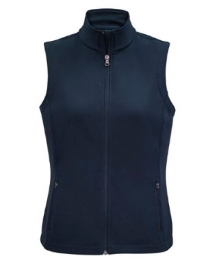 Women's Apex Softshell Vest:Navy