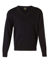 V Neck Long Sleeve Jumper - Navy 